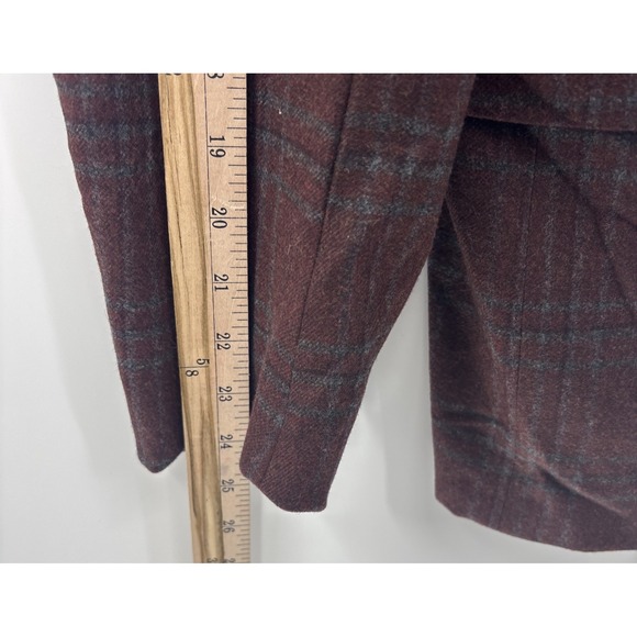 Ermenegildo Zegna Mila Blazer Mens EUR 54L US 44 L Red Plaid Wool Cashmere - Picture 11 of 14